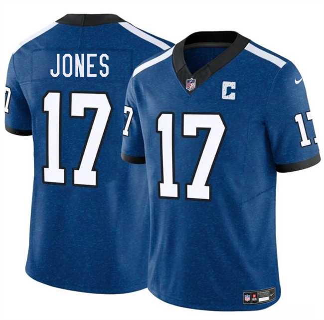 Men%27s Indianapolis Colts #17 Daniel Jones Blue 2025 F.U.S.E. Throwback Vapor Limited Stitched Jersey Dzhi->indianapolis colts->NFL Jersey